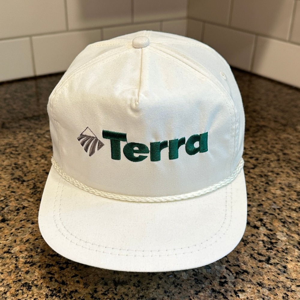 Terra Agriculture Golf Rope K-Products Hat Leather Strap Back White Made in USA